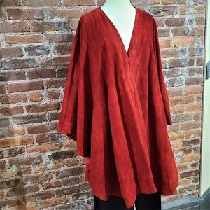 Red Suede Ruana